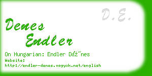 denes endler business card